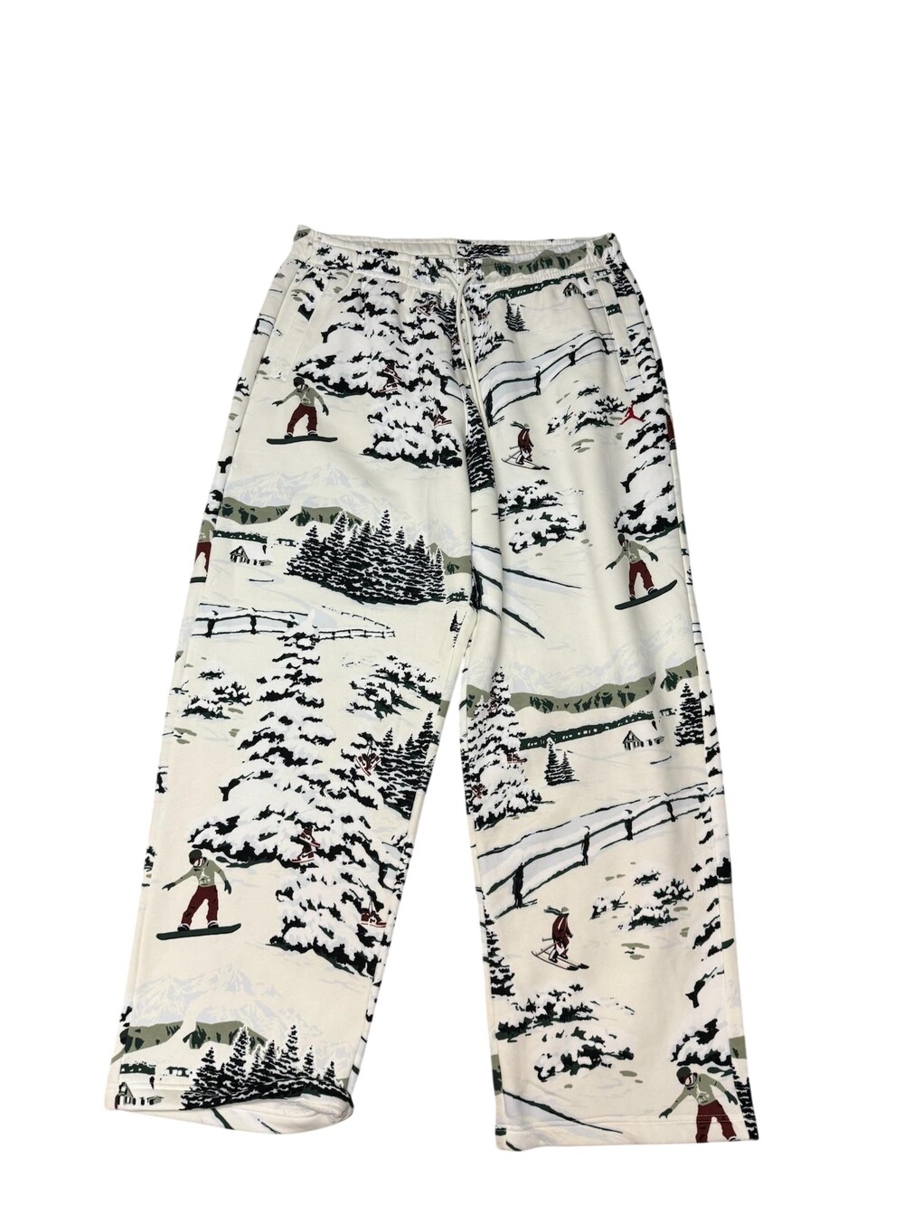 Jordan Nike Sweatpants Mens XL White Fleece Ski Snowboard NWT baggy fit